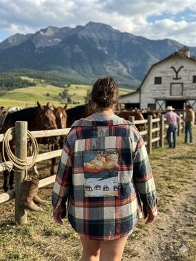 Upcycled “Dutton Ranch” Yellowstone Flannel
